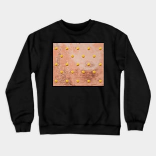 Beige concrete texture with golden polka dots Crewneck Sweatshirt